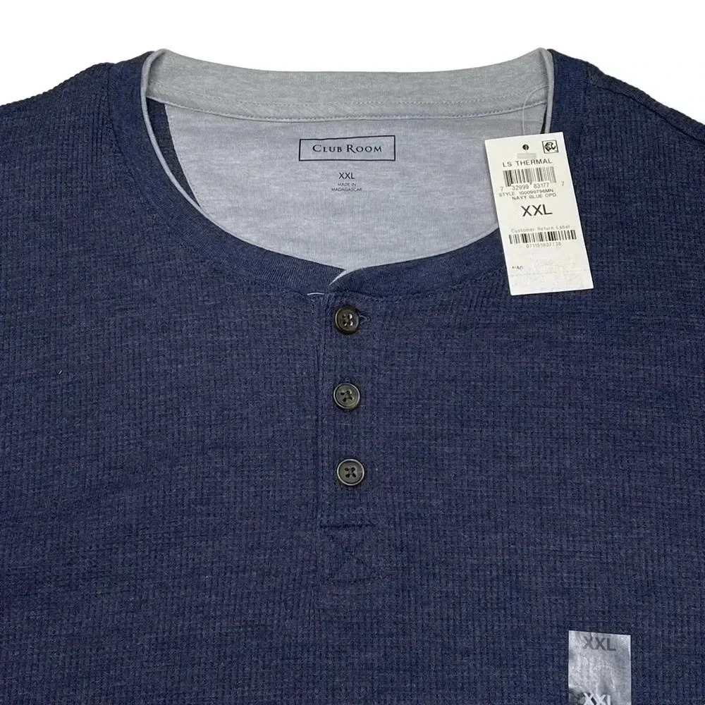 Club Room Cotton Blend Long Sleeve Mens Light Thermal Size 2XL - Picture 5 of 11
